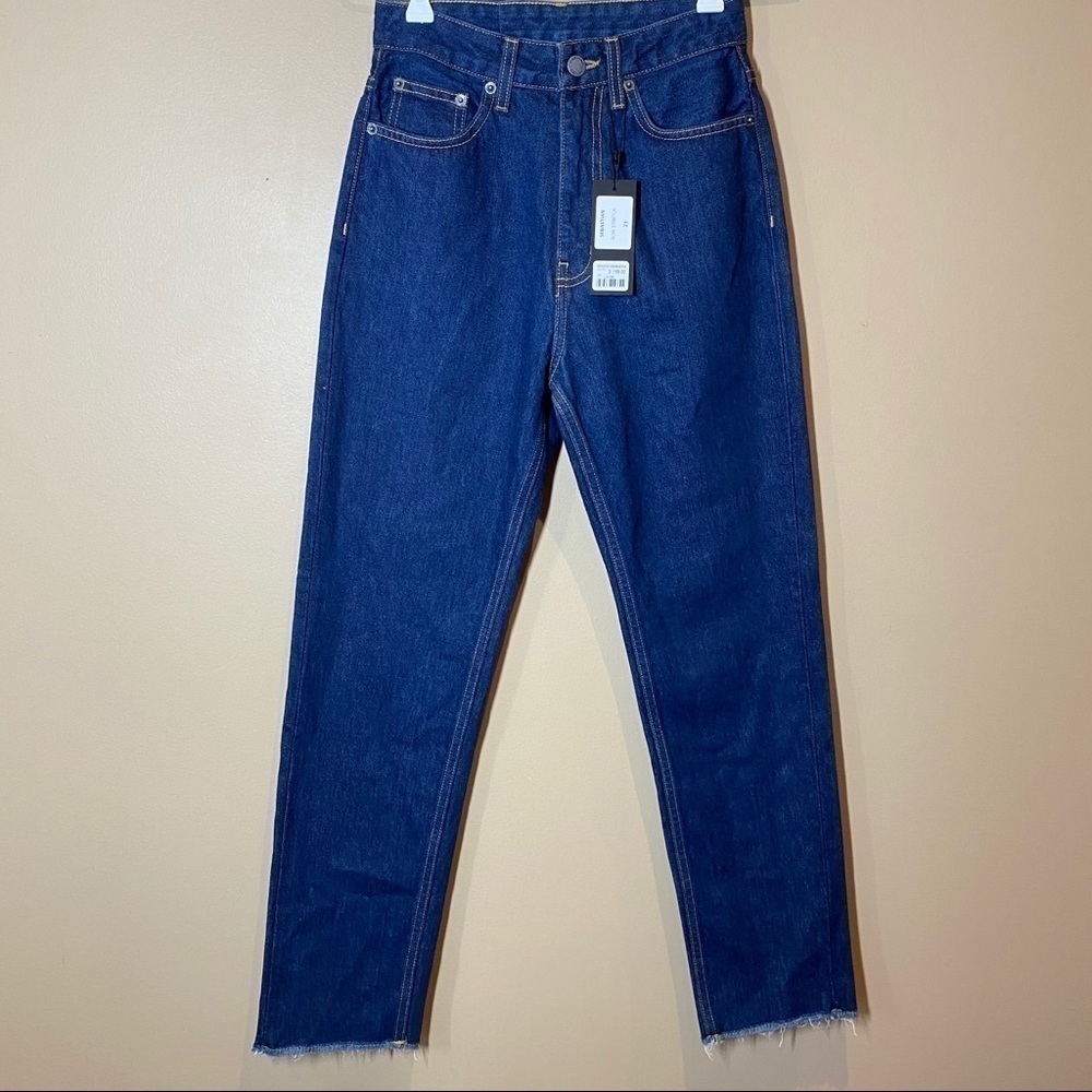 Nwt Carmar Sebastian High Waisted Raw Hem Jeans